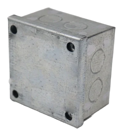 75 x 75 x 50mm (3 x 3 x 2″) Adaptable Box: Knockouts