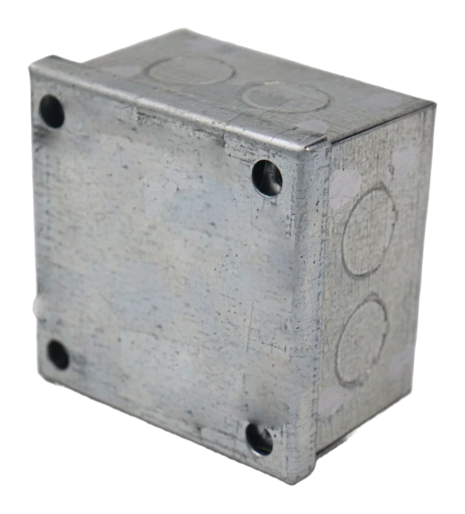 75 x 75 x 50mm (3 x 3 x 2″) Adaptable Box: Knockouts
