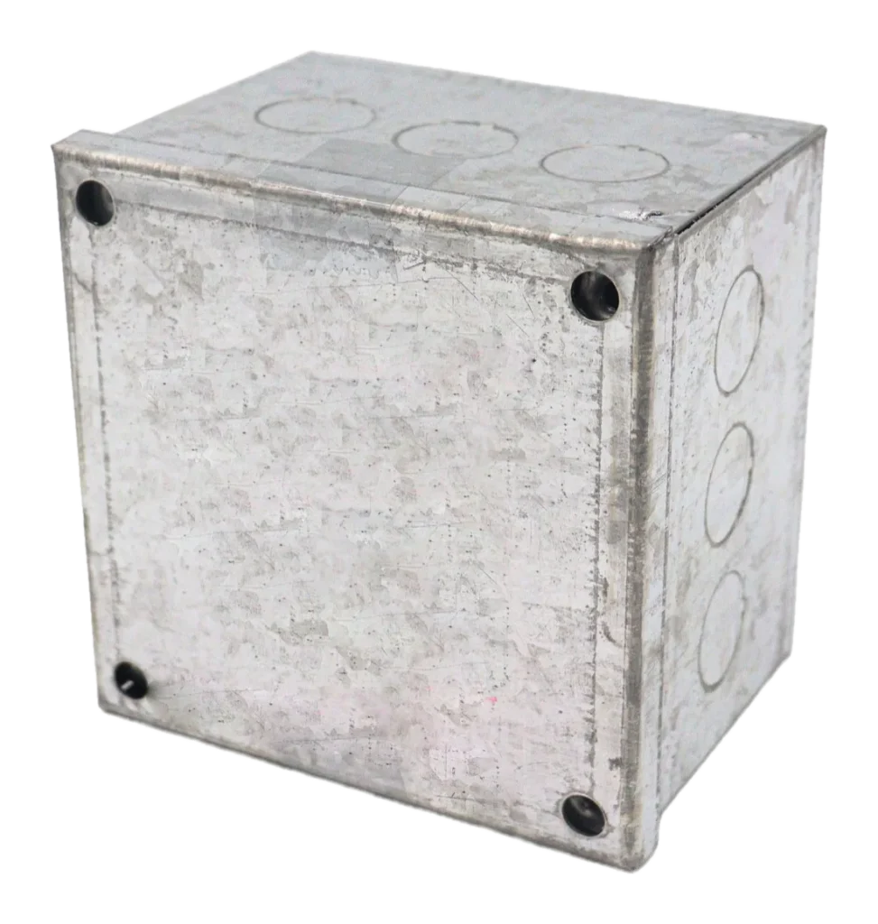 100 x 100 x 75mm (4 x 4 x 3″) Adaptable Box: Knockouts