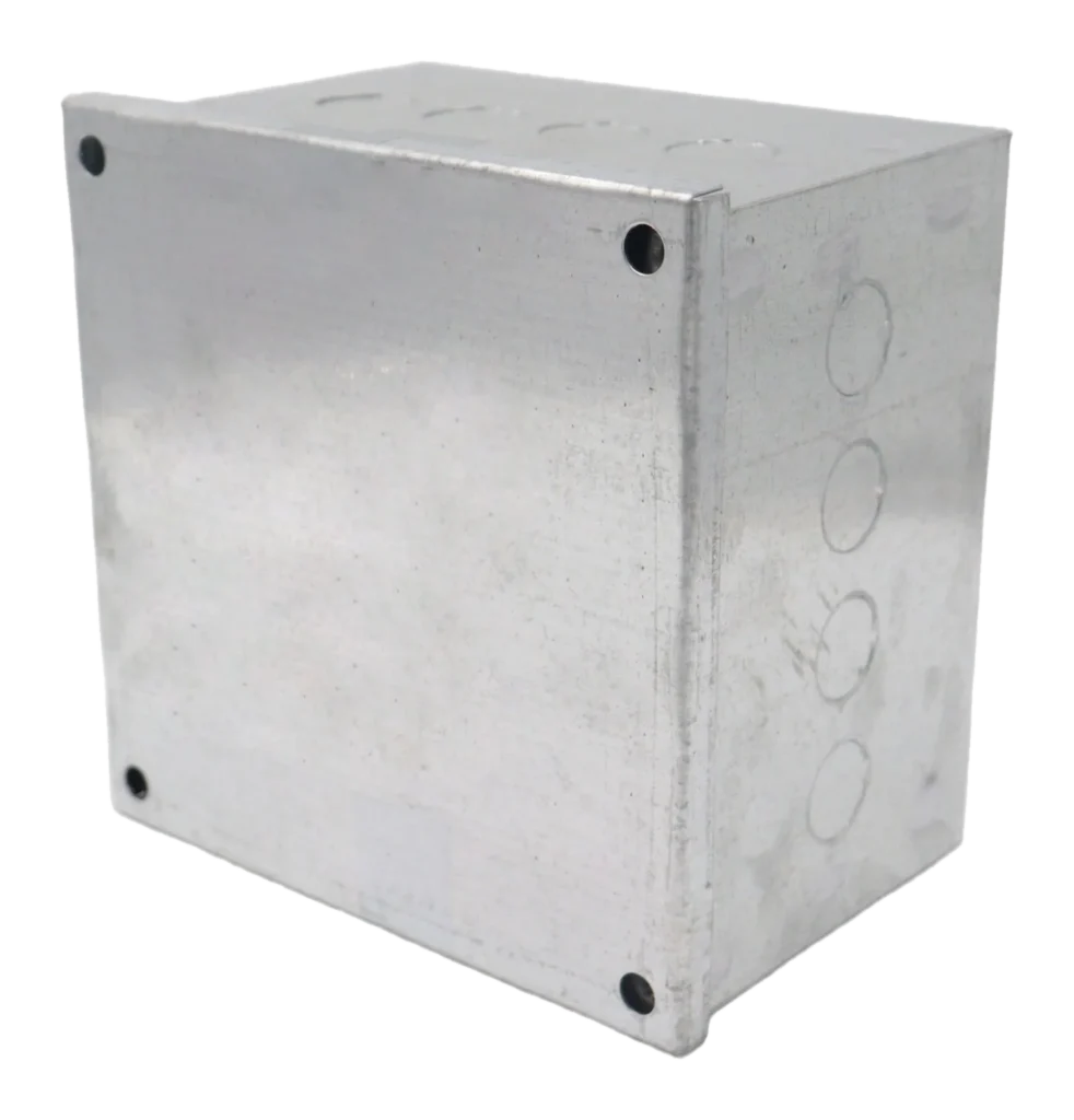 150 x 150 x 100mm (6 x 6 x 4″) Adaptable Box: Knockouts