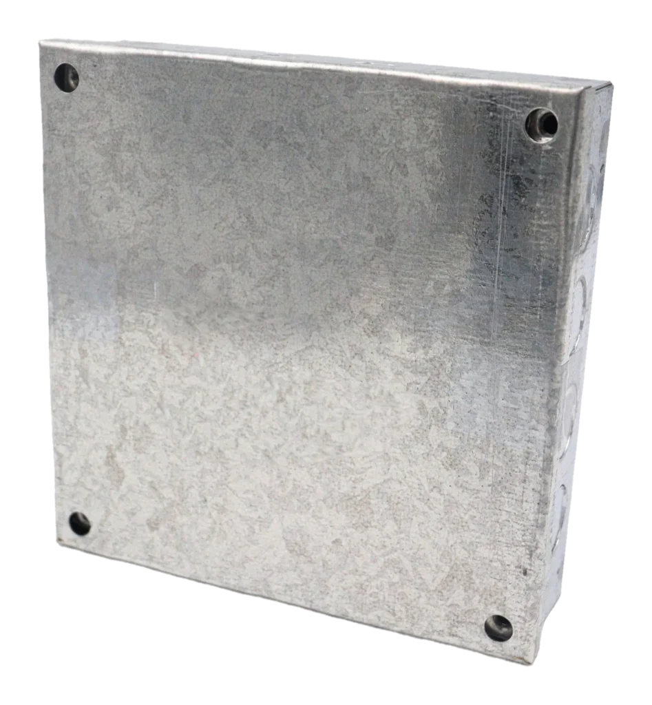 300 x 300 x 50mm (12 x 12 x 2″) Adaptable Box: Knockouts