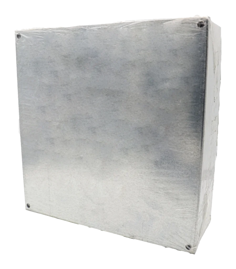 300 x 300 x 100mm (12 x 12 x 4″) Adaptable Box: Knockouts