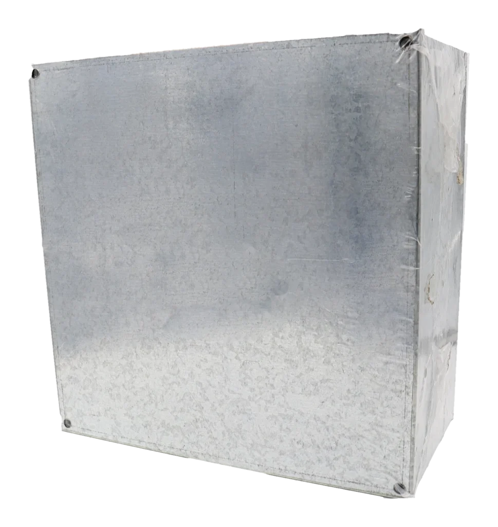 300 x 300 x 150mm (12 x 12 x 6″) Adaptable Box: Knockouts