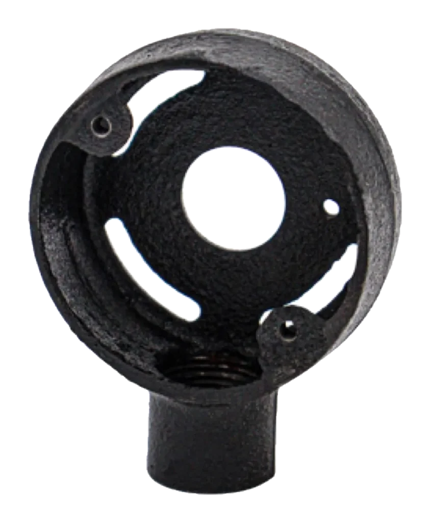 20mm Malleable Terminal Extension Conduit Box – Black