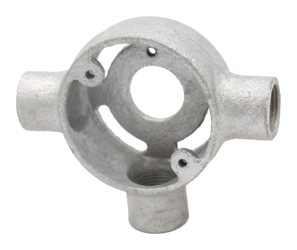 20mm Malleable Tee Extension Conduit Box – HDG