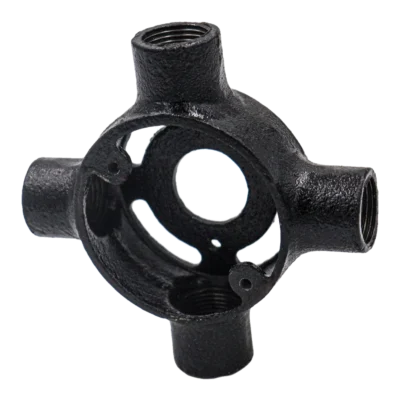 20mm Malleable Intersection Extension Conduit Box – Black