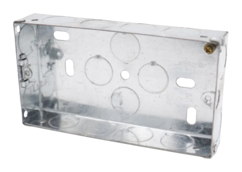 25mm 2 Gang Switch & Socket Box