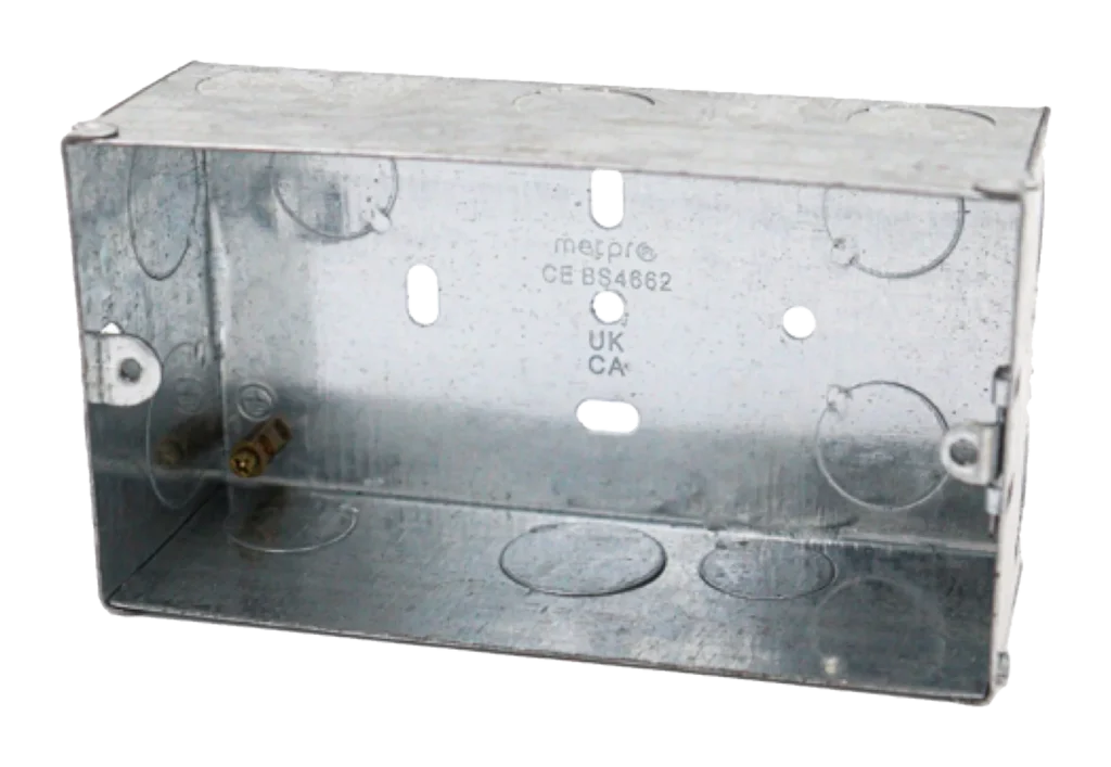 47mm 2 Gang Switch & Socket Box