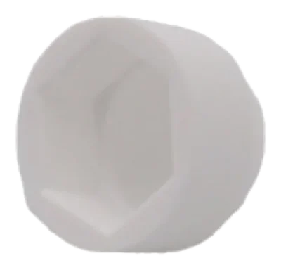 M12 Hexagon Nut Cap – White