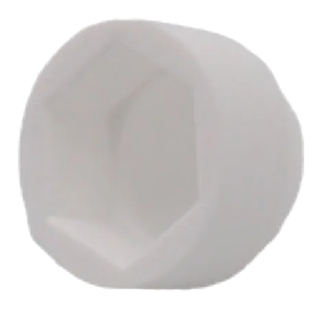 M12 Hexagon Nut Cap – White