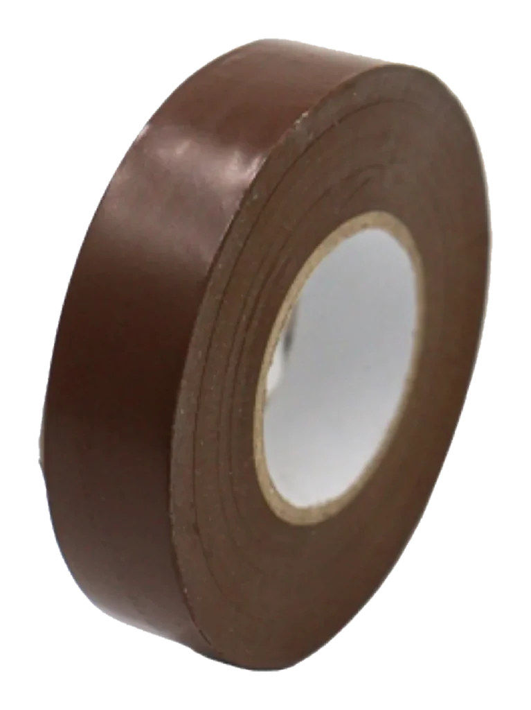 Brown PVC Insulating Tape: 19mm x 33mtr Roll