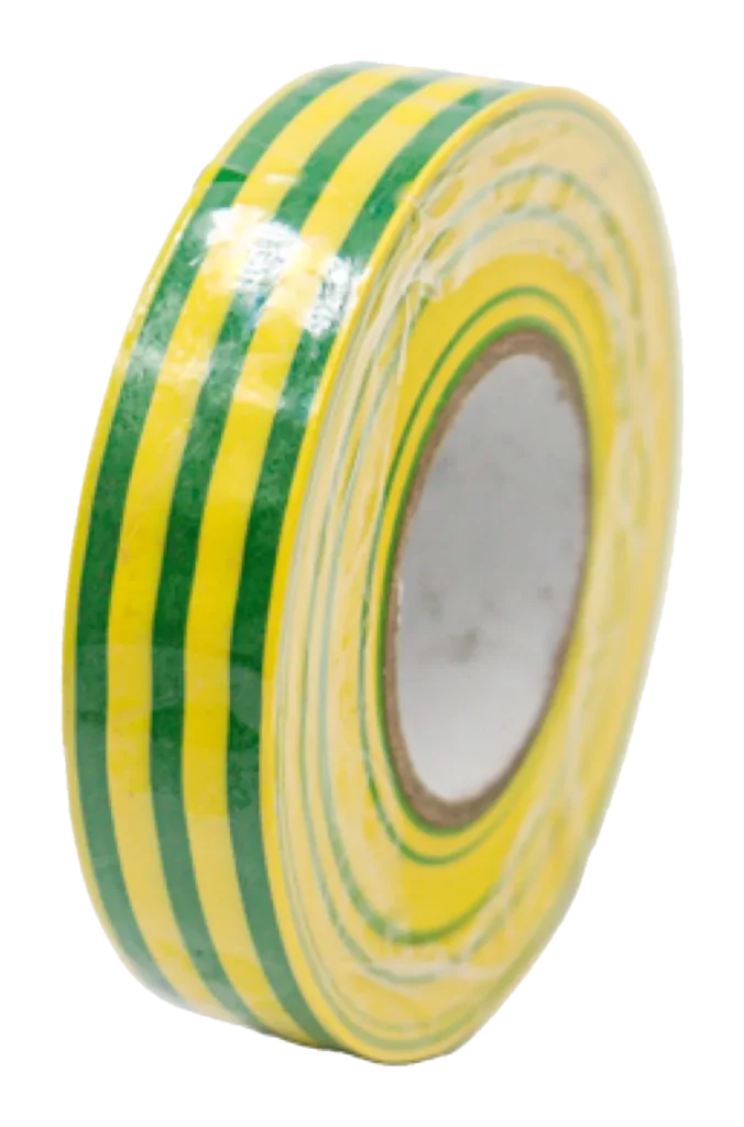 Green/Yellow PVC Insulating Tape: 19mm x 33mtr Roll