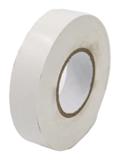 White PVC Insulating Tape: 19mm x 33mtr Roll