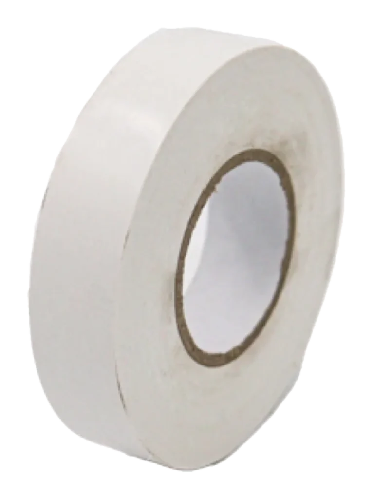 White PVC Insulating Tape: 19mm x 33mtr Roll
