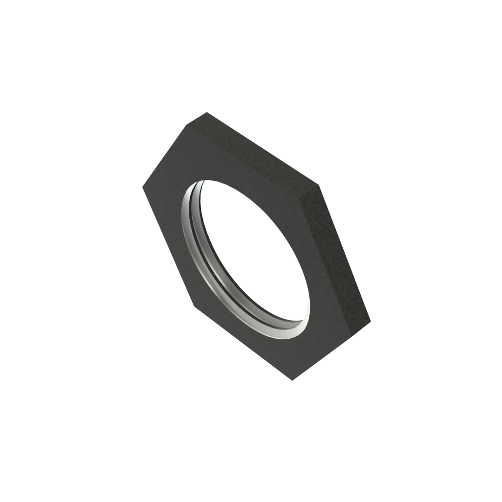 20mm Locknut – Light Pattern – Black