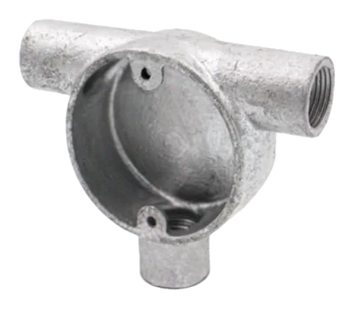 25mm Malleable Tee Conduit Box – HDG