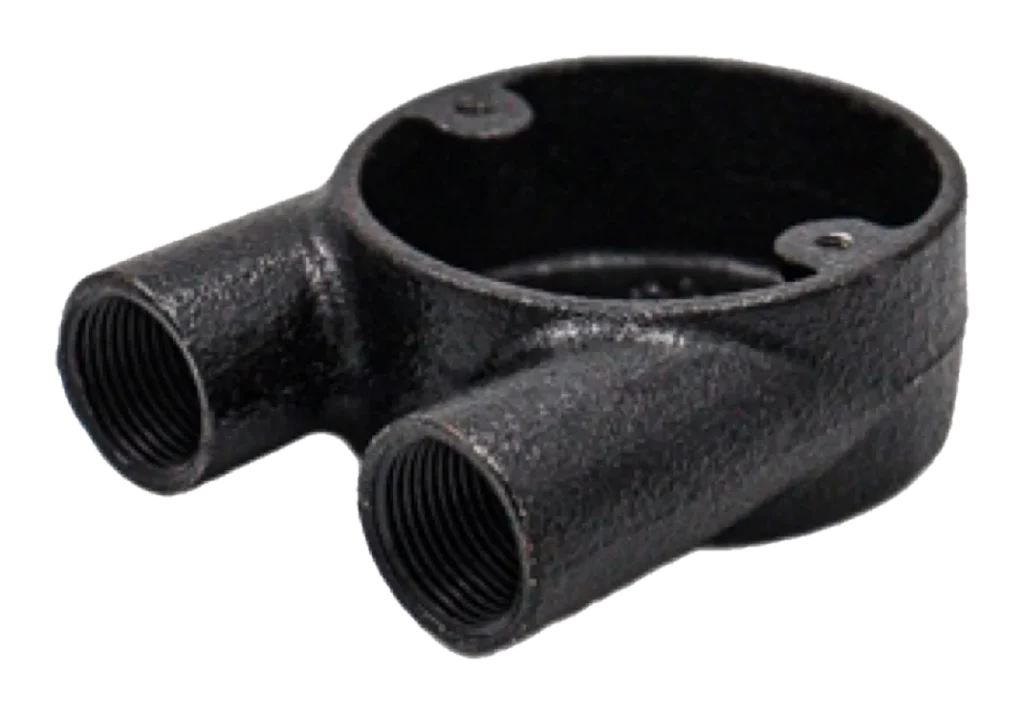 25mm Malleable Branch U Conduit Box – Black
