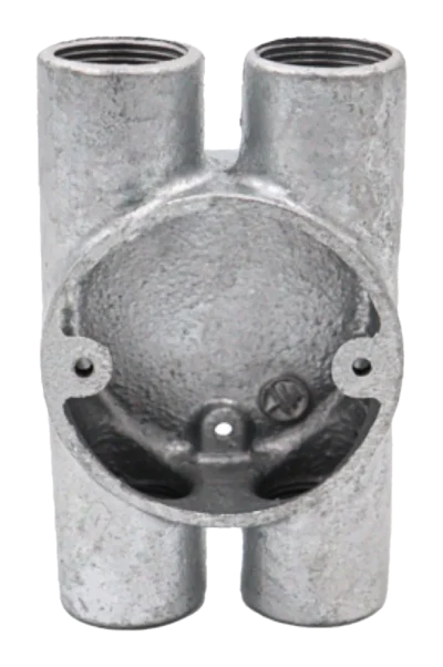 25mm Malleable Through H Conduit Box – HDG