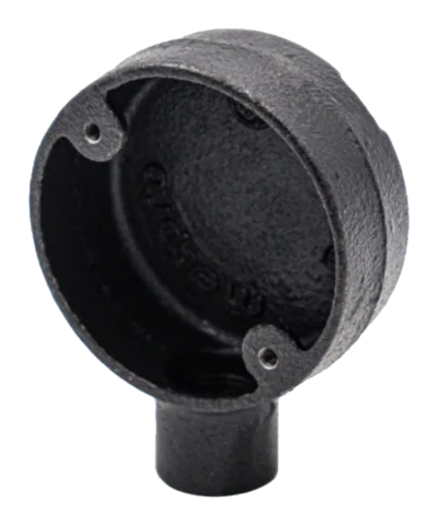 20mm Malleable Terminal Conduit Box – Black