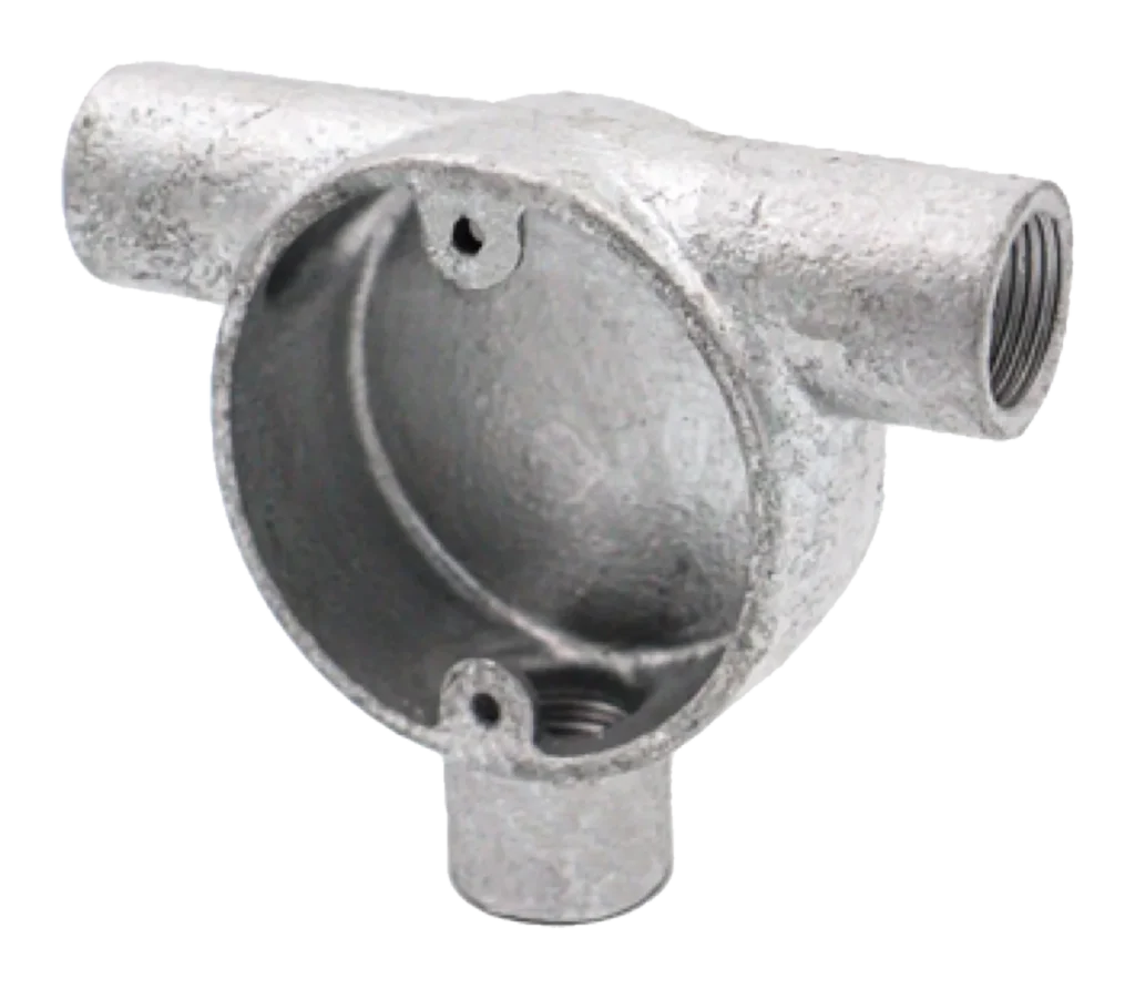 20mm Malleable Tangent Tee Conduit Box – HDG