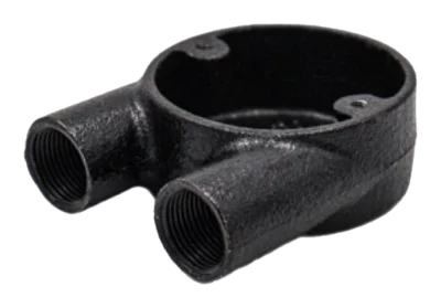 20mm Malleable Branch U Conduit Box – Black