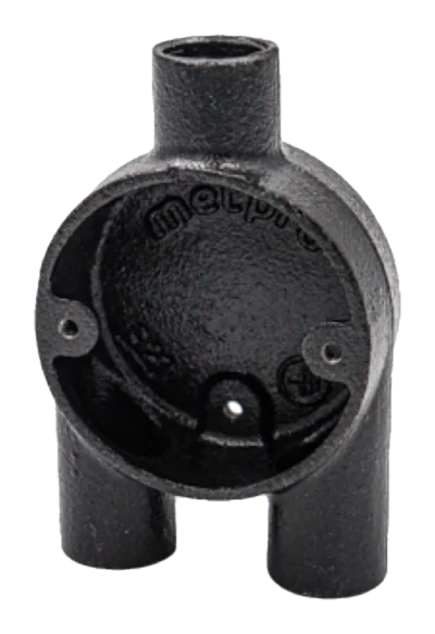 20mm Malleable Branch Y Conduit Box – Black