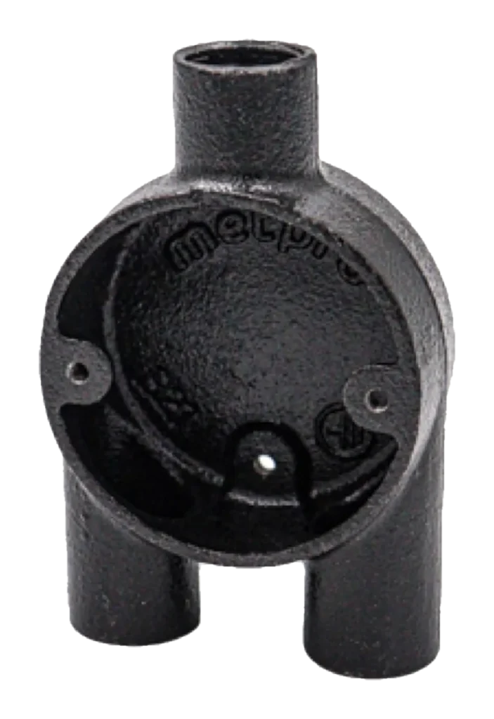 20mm Malleable Branch Y Conduit Box – Black
