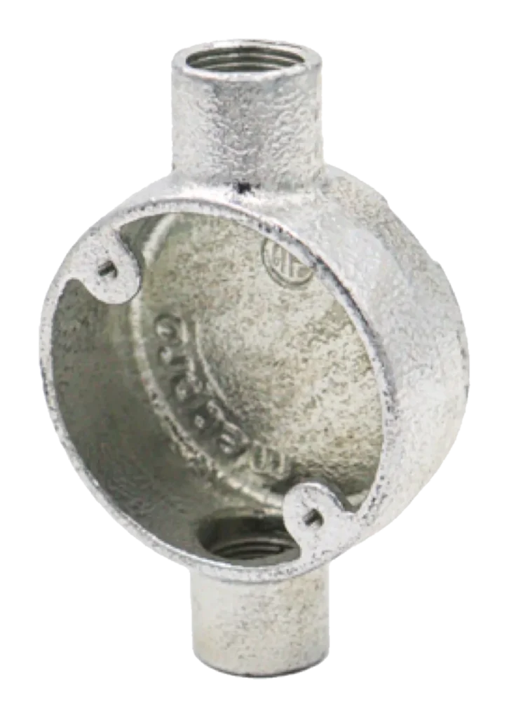 25mm Malleable Through Conduit Box – HDG