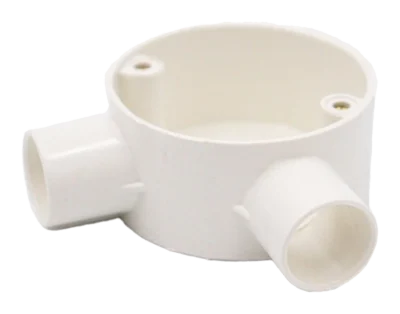 25mm Angle PVC Conduit Box – White