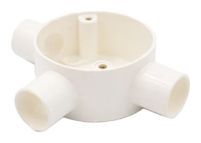 25mm Tee PVC Conduit Box – White