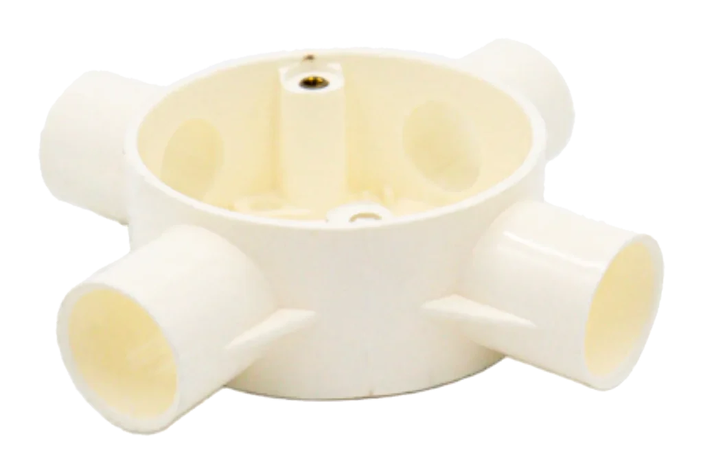 25mm Intersection PVC Conduit Box – White