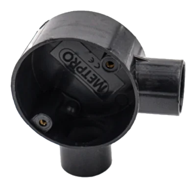 20mm Malleable Angle Conduit Box – Black