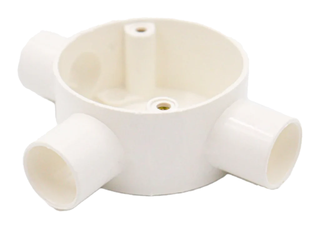 20mm Tee PVC Conduit Box – White