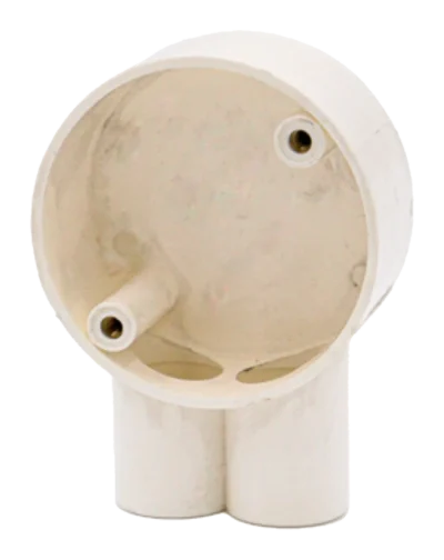 20mm Branch U PVC Conduit Box – White