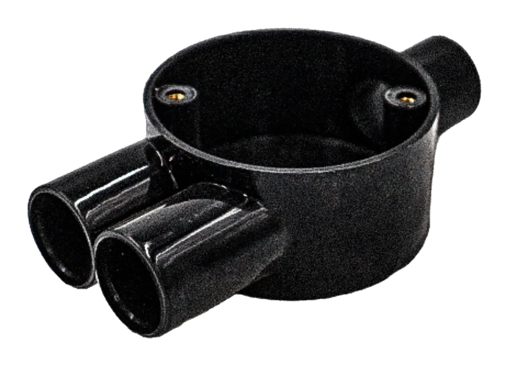 20mm Branch Y PVC Conduit Box – Black