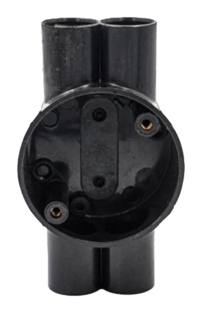 20mm H Through PVC Conduit Box – Black