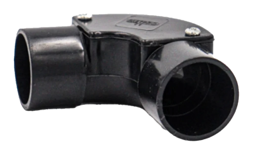 25mm Conduit Inspection Elbow – Black