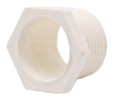 20mm PVC Screwed Male Bush – White