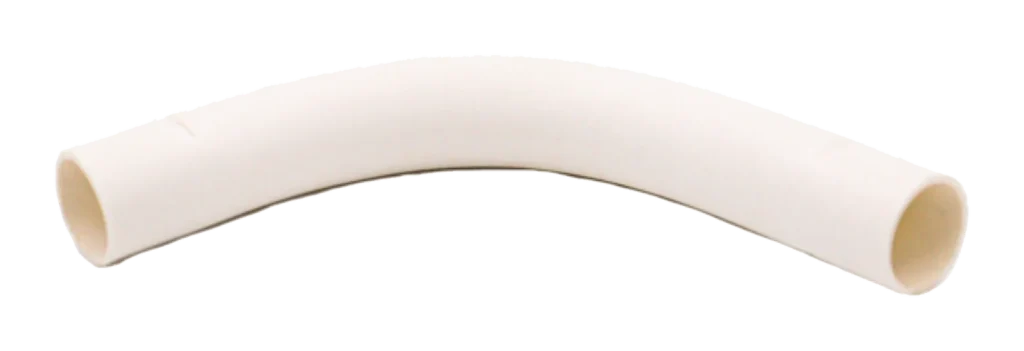 25mm PVC Solid Bend – White