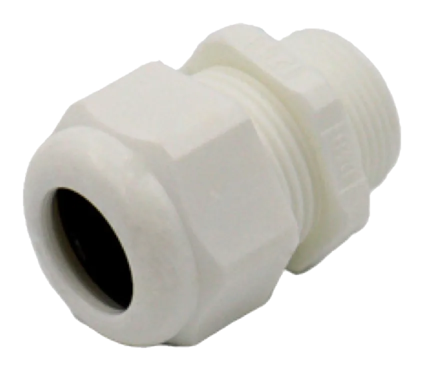 16mm IP54 Rated Nylon Gland: 7-10.5mm – White