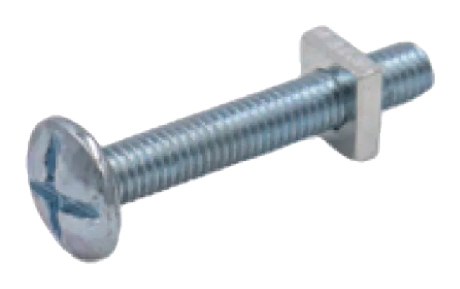 M6 x 40mm Roofing Bolt c/w M6 Flat Nut