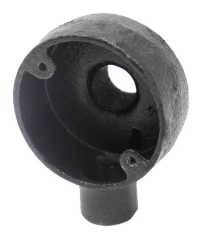 20mm Malleable Terminal Back Outlet Conduit Box – Black