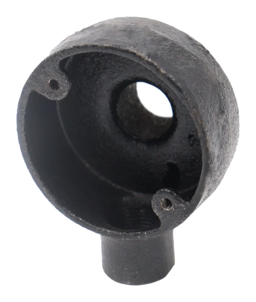 20mm Malleable Terminal Back Outlet Conduit Box – Black