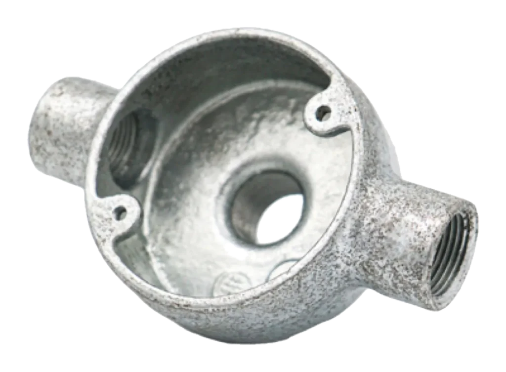 20mm Malleable Through Back Outlet Conduit Box – HDG